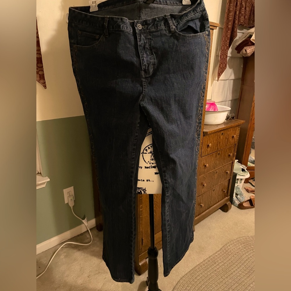 Size 18 boot leg  dark jeans!
